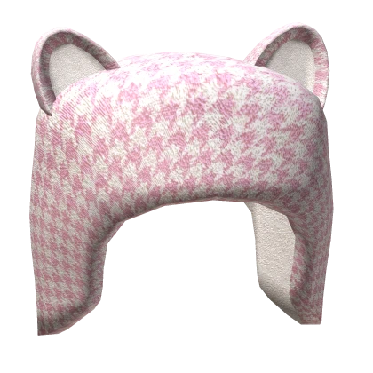 Cute Pink Cat Ushanka Fluffy