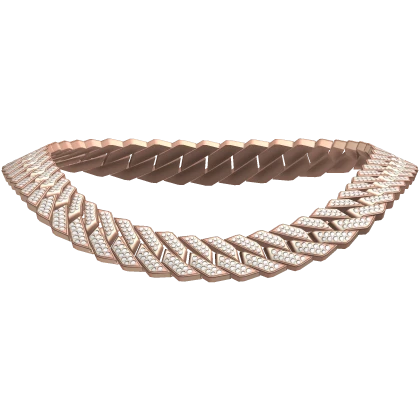 Iced Out Cuban Link Rose Gold Chain 3.0