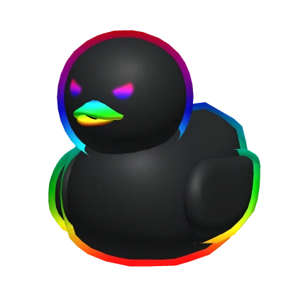 Rainbow Cartoony Duck