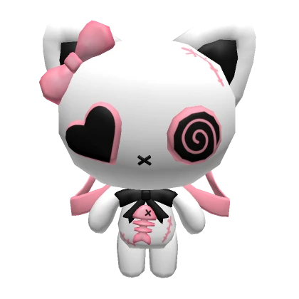 [3.0] Cute Pink Skeleton Kitty Backpack Creepycute