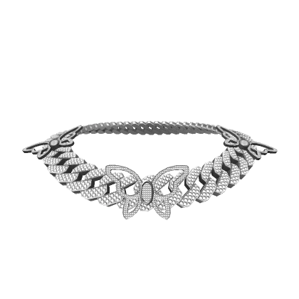 SG| Sadity Silver Butterfly Cuban Link