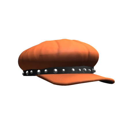 Realistic Orange Beret Hat w/ Metallic Bullets