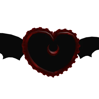 Red/Black Halloween Bat Heart shaped Backpack