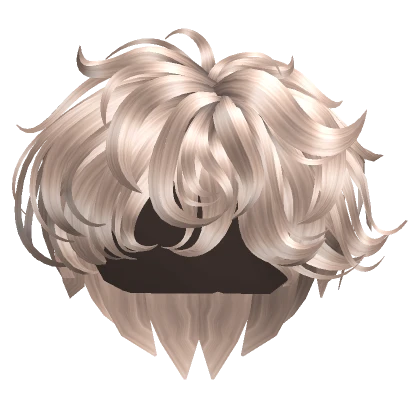 Curly Messy Cool Boy Hair - Platinum Blonde