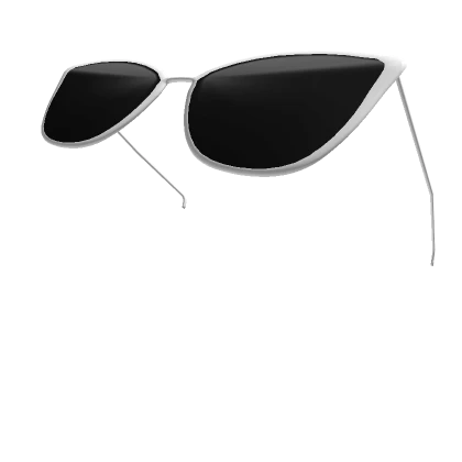 Realistic Sunglasses on Head - White