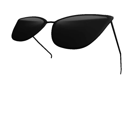 Realistic Sunglasses on Head - Black