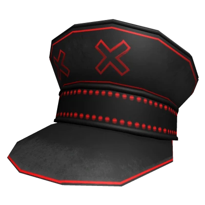 VKei Tilted Cap (Black Red)