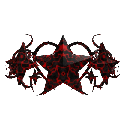 Red Radioactive Star Cyber Sigil Crown