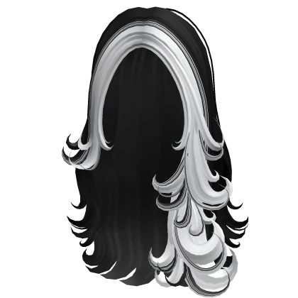 Long Super Model Curly Hair (Black & White)