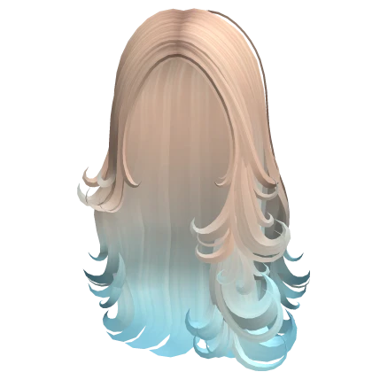 Long Super Model Curly Hair (Blonde & Blue)