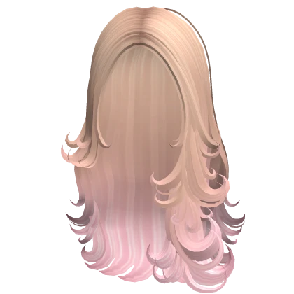 Long Super Model Curly Hair (Blonde & Pink)