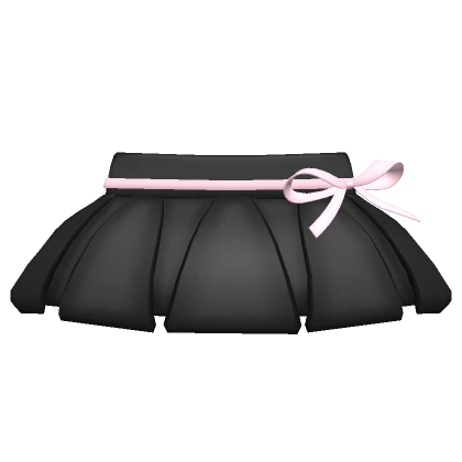 ♡ cutesy mini ribbon skirt black