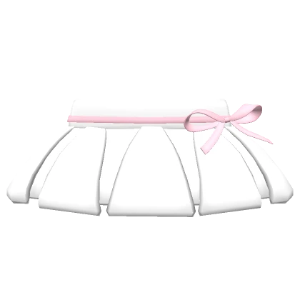 ♡ cutesy mini ribbon skirt white