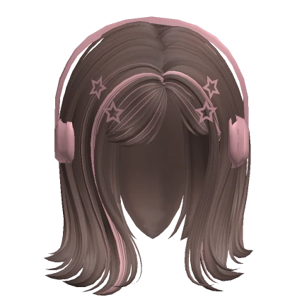 Quiet Girl Hairstyle (Brown & Pink)