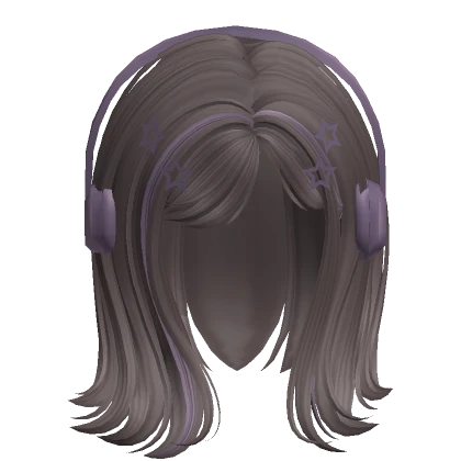 Quiet Girl Hairstyle (Grey & Purple)