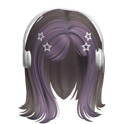 Quiet Girl Hairstyle (Grey & Purple)