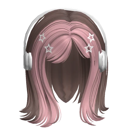 Quiet Girl Hairstyle (Brown & Pink)