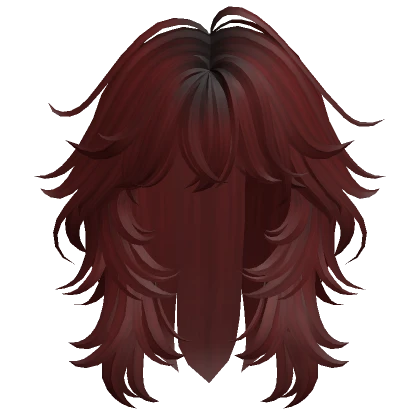 Fluffy Wolf Cut(Dark Red)