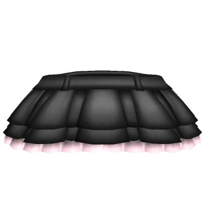 chibi doll layered black mini skirt w/ ruffles