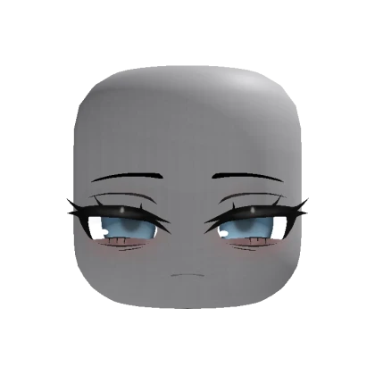 Animated Cute Chibi Tired Sleepy Face - Blue