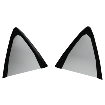 Black & White Cartoon Cat Ears