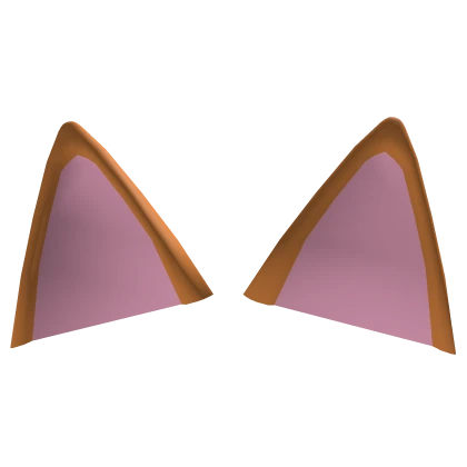 Bright Orange Cartoon Cat Ears