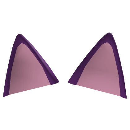 Bright Purple Cartoon Cat Ears