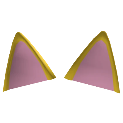 Bright Yellow Cartoon Cat Ears