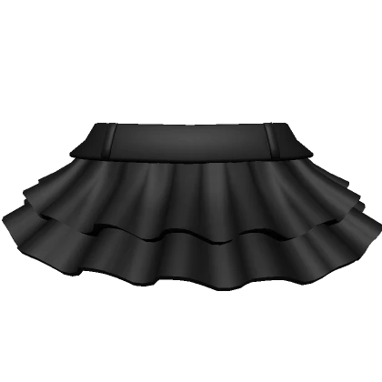 Chibi Doll Mini Skirt 🎀 Black / Ruffled Layered