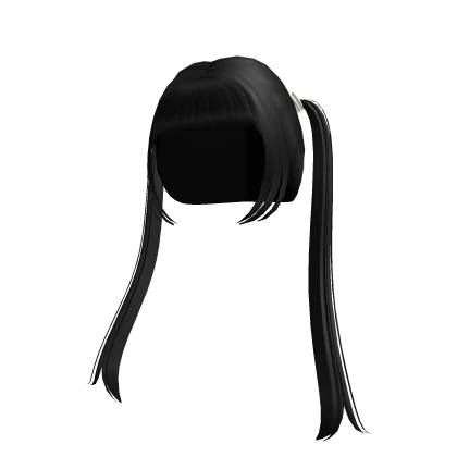 Black Soft Anime Long Straight Pigtails 