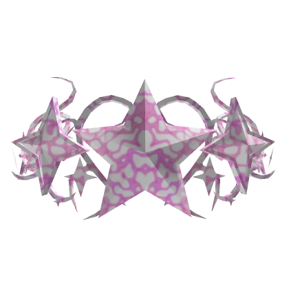 Pink & White Magma Star Cyber Sigil Crown