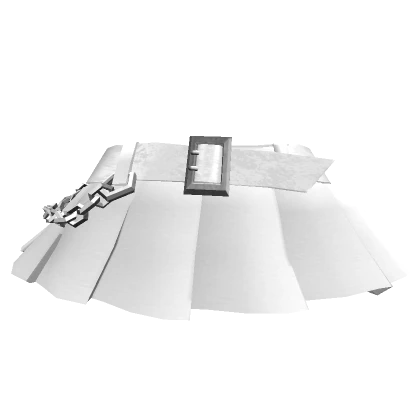 [N] Chibi Y2K White Skirt with Chain