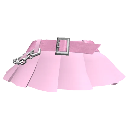 [N] Chibi Y2K Pink Skirt with Chain