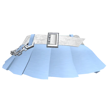 [N] Chibi Y2K Sky Blue Skirt with Chain