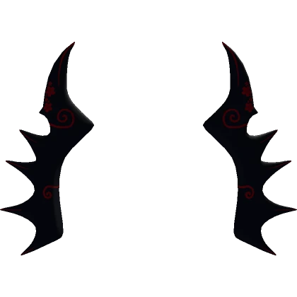 Black Horns with Red Flowers