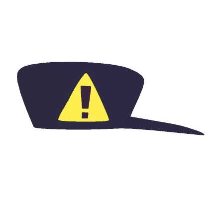 [GLOWING] Warning Sign Backwards Cap ⚠️