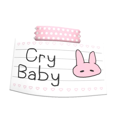 ♡ kawaii pink cry baby bunny note ♡ 