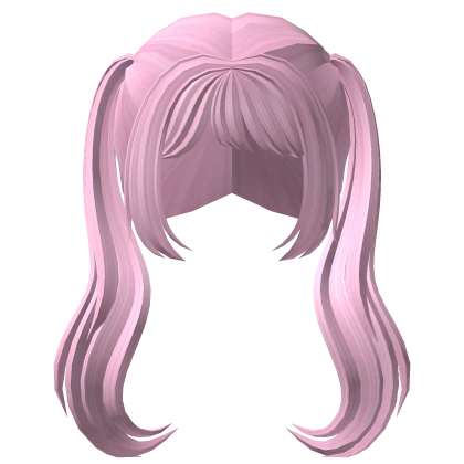 Cute Pastel Pink Aesthetic Curled Pigtails