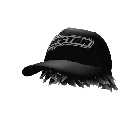 Messy Black & White Hair W/ Trendy Hat