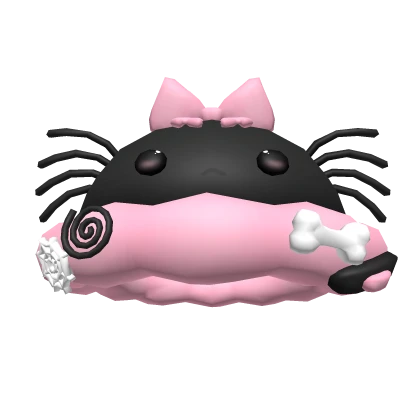 ୨୧  Cute pink spider halloween hat 