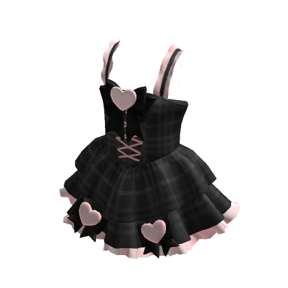 Chibi Doll Skirt Black Plaid 