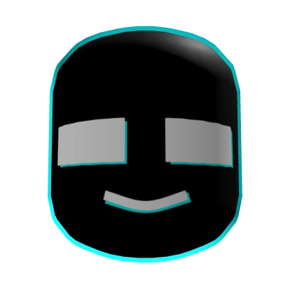 ⚡ Black Head With Turquoise Outline