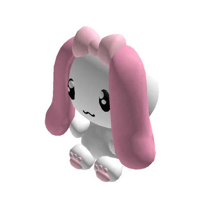 ♡ cute shy bunny plushie pink (holdable)