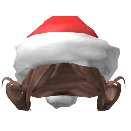 cheap brown hair with christmas  santa hat