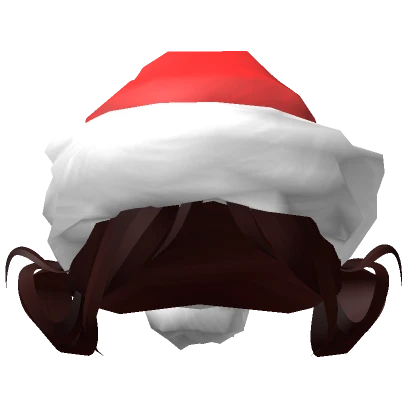 cheap dark brown hair with christmas  santa hat