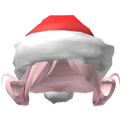 cheap pink hair with christmas  santa hat