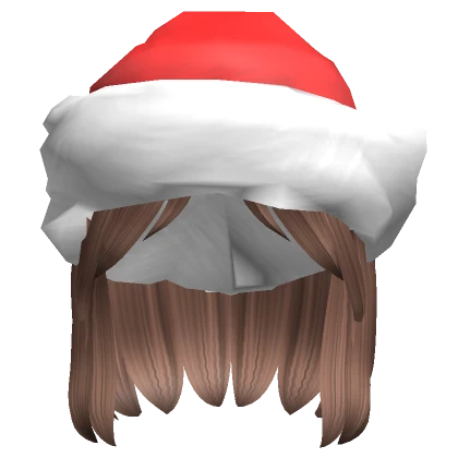 brown hair with christmas santa hat cheap