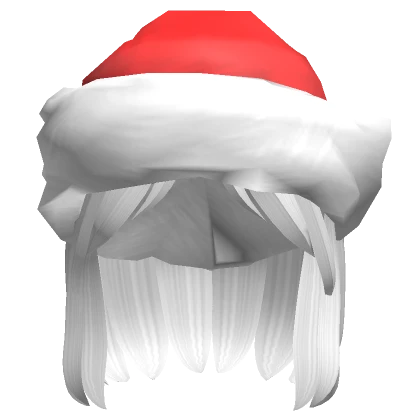 cheap white hair with christmas santa hat