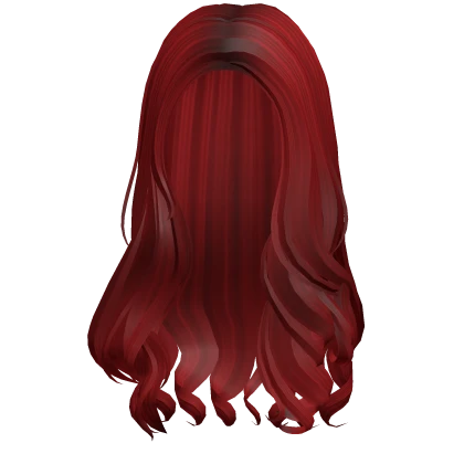 Long Cute Curly Blowout Hair (Red)