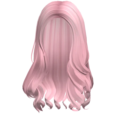 Long Cute Curly Blowout Hair (Pink)